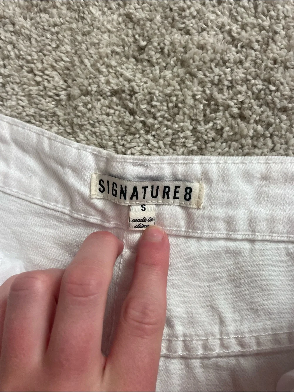 Women’s White Distressed Denim Shorts